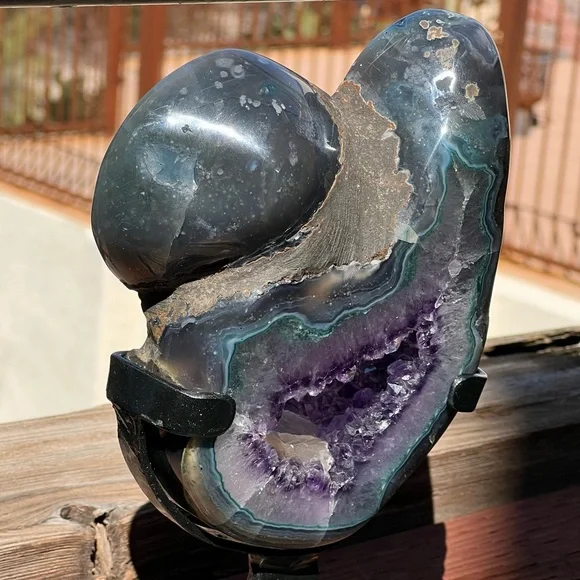 Purple Amethyst with Calcite ππ PAC12 - Picture 6 of 6